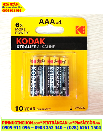 Kodak LR03 MN2400, Pin đũa AAA 1.5v alkaline Kodak LR03 MN2400 chính hãng (Loại vỉ 4viên)
